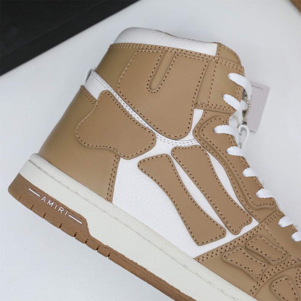 Amiri Skel-Top Hi Sneaker Brown/White - DopestKickz