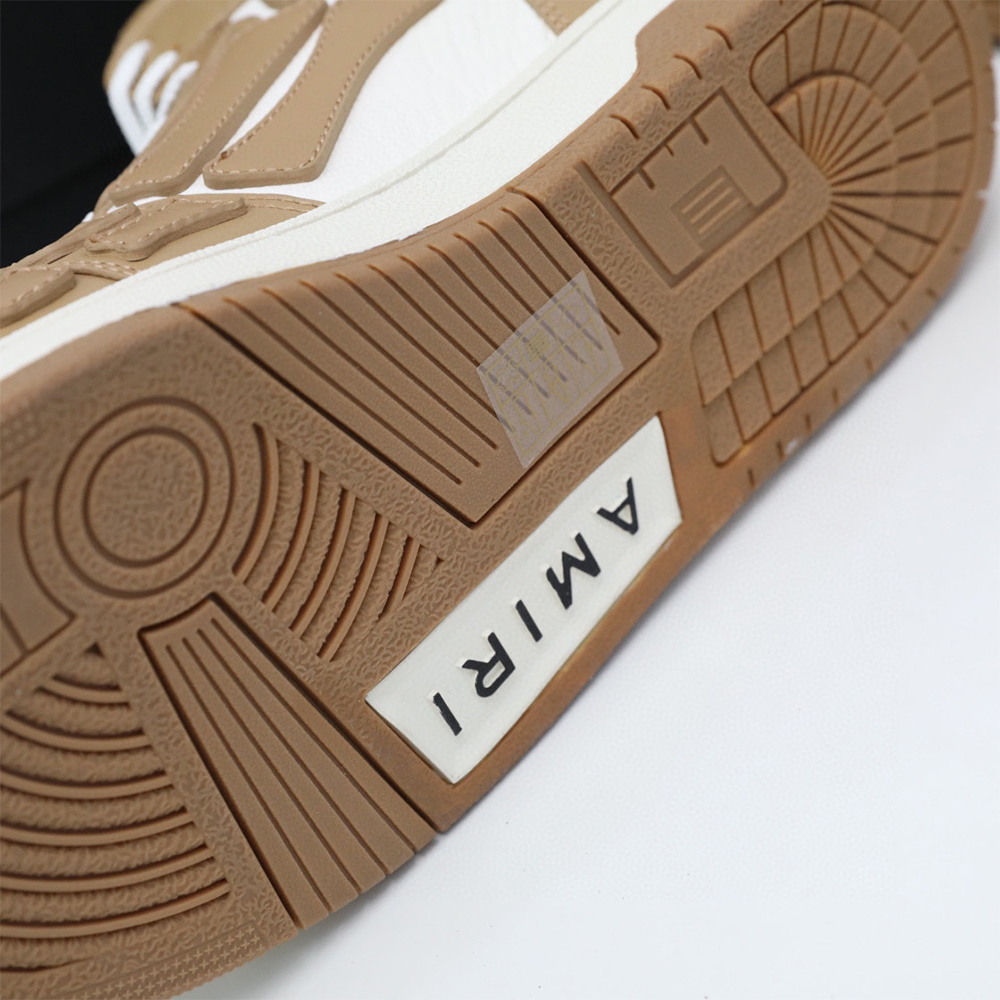 Amiri Skel-Top Hi Sneaker Brown/White - DopestKickz