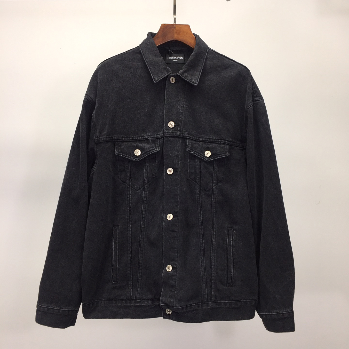  Balenciaga Spray Paint Logo Denim Jacket - DopestKickz