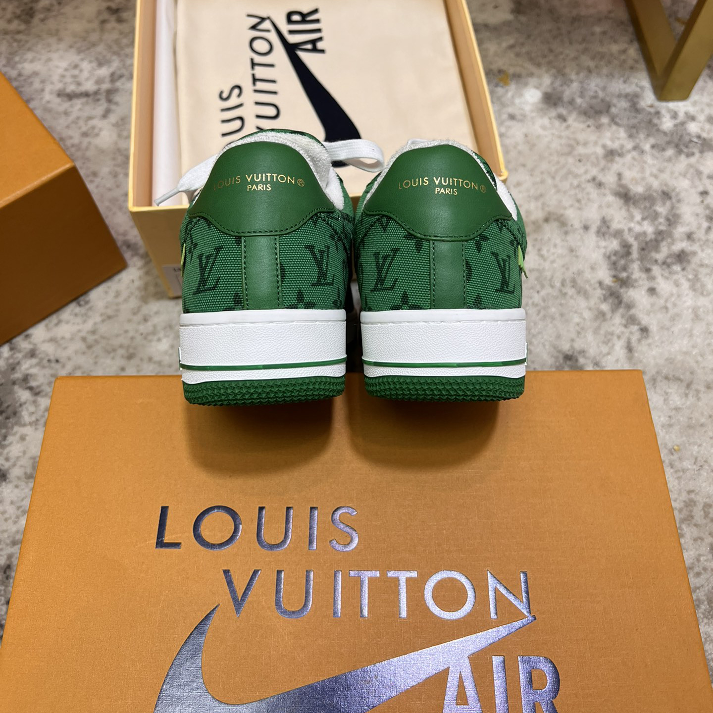 Louis Vuitton X Nike Air Force 1 Sneaker In Green - DopestKickz