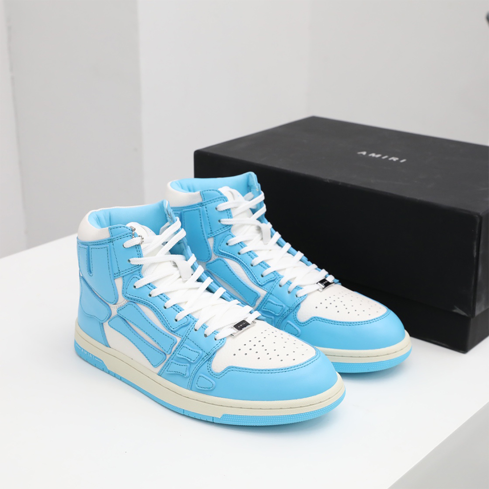 Amiri Skel-Top Hi Sneaker Blue/White - DopestKickz