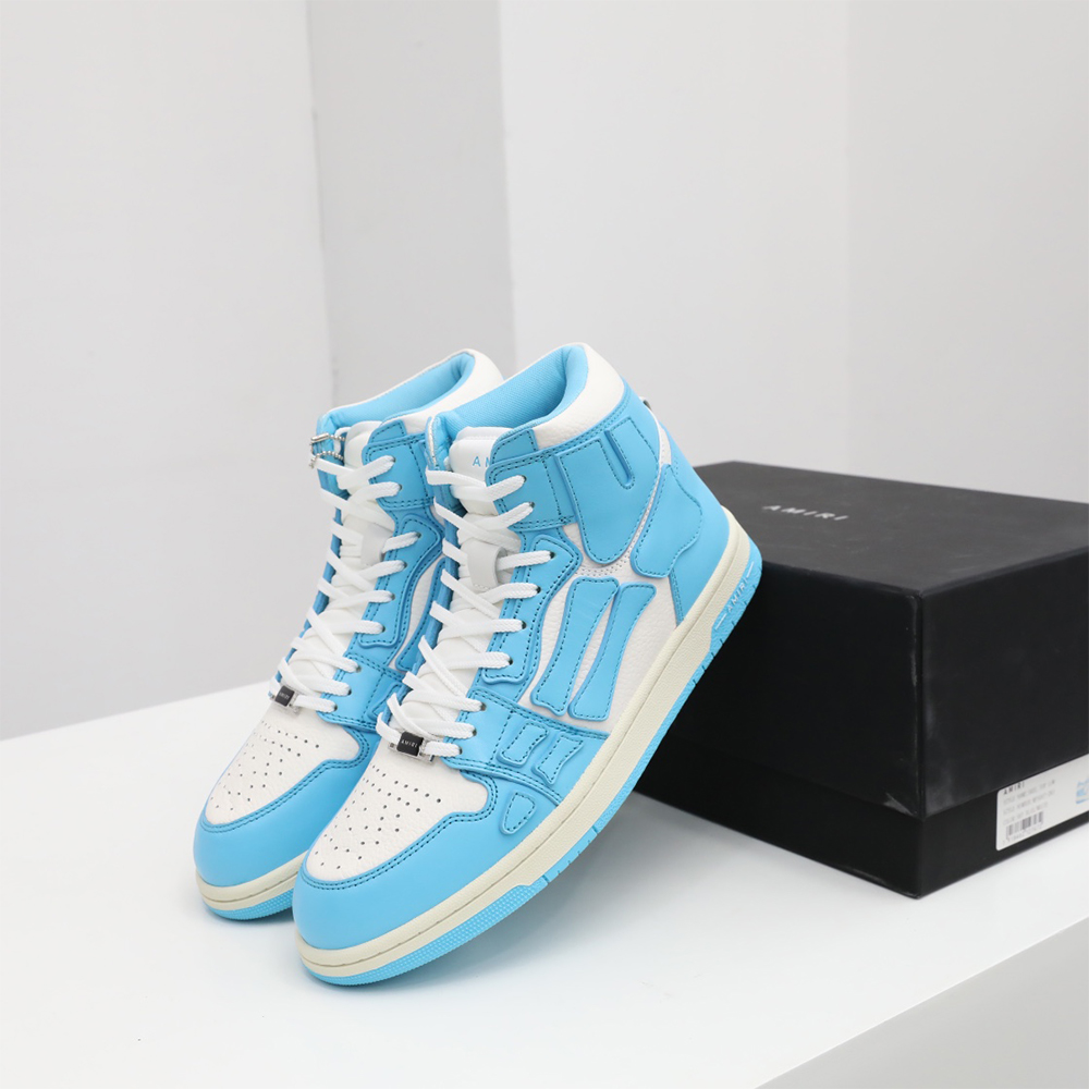 Amiri Skel-Top Hi Sneaker Blue/White - DopestKickz