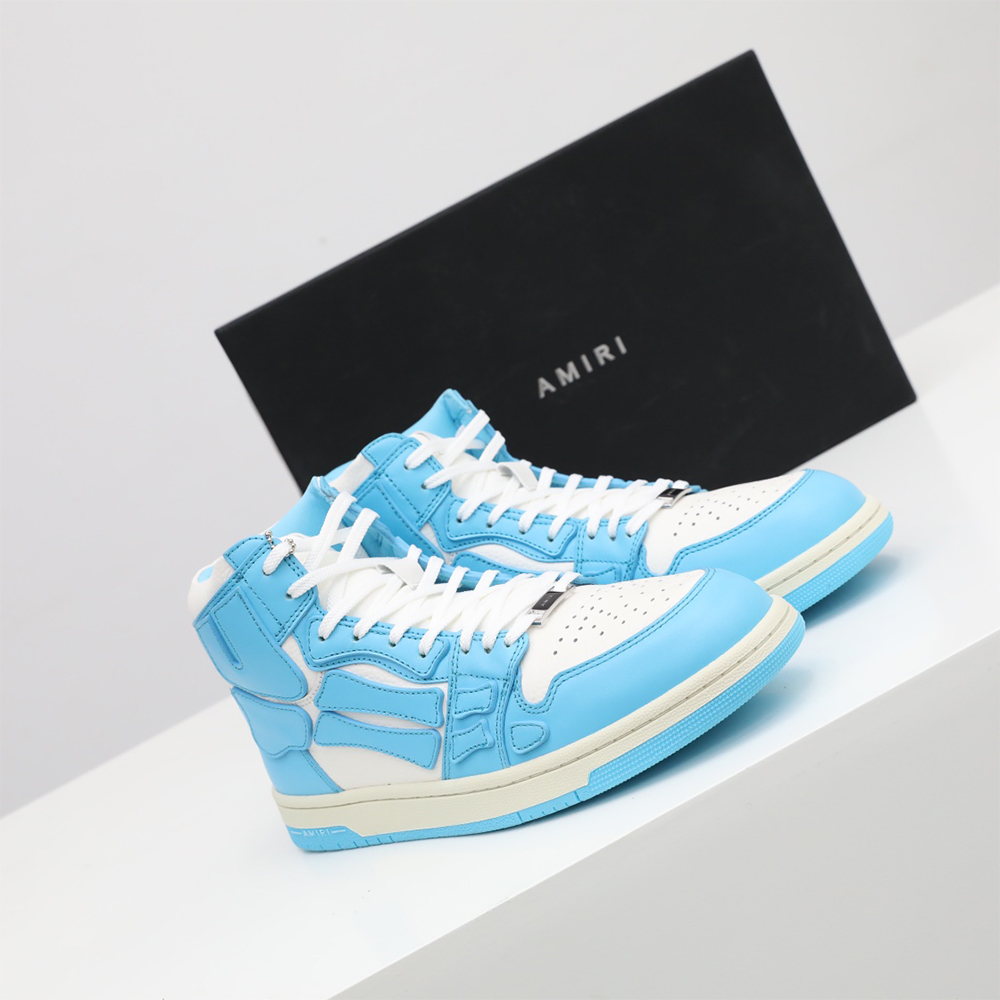 Amiri Skel-Top Hi Sneaker Blue/White - DopestKickz