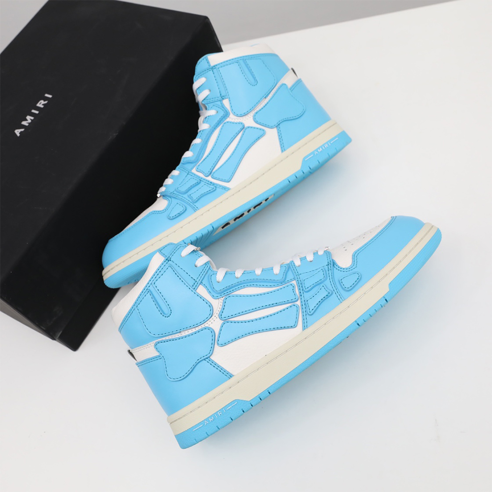 Amiri Skel-Top Hi Sneaker Blue/White - DopestKickz