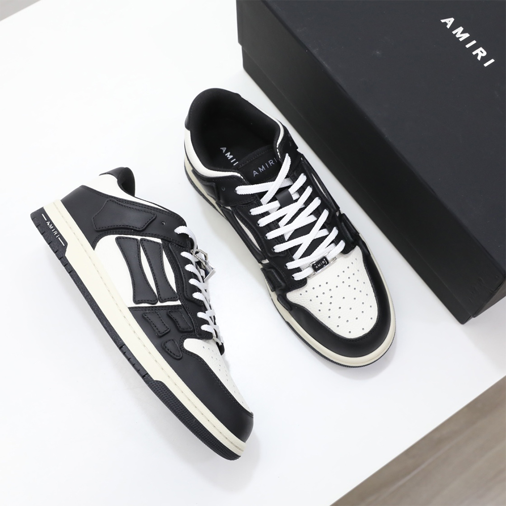 Amiri Skel-Top Low Sneaker Black/White - DopestKickz