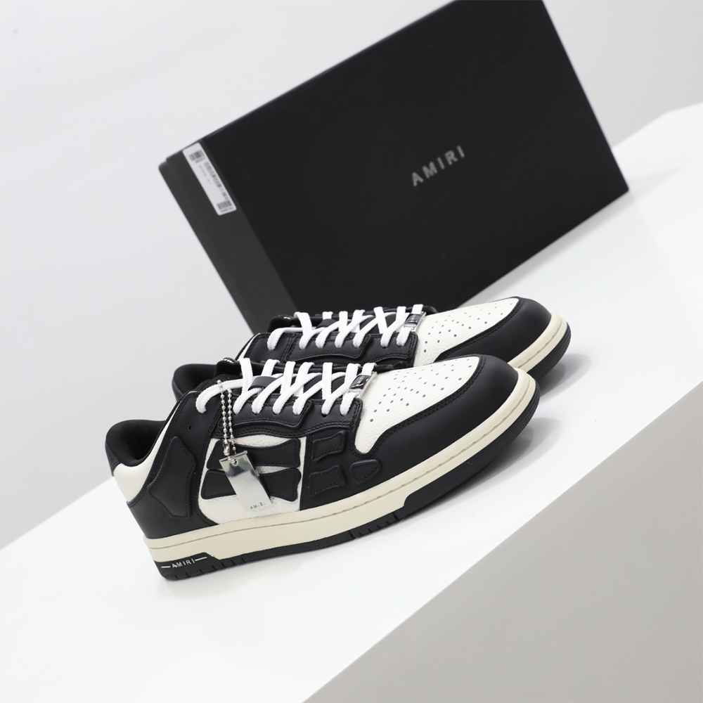 Amiri Skel-Top Low Sneaker Black/White - DopestKickz