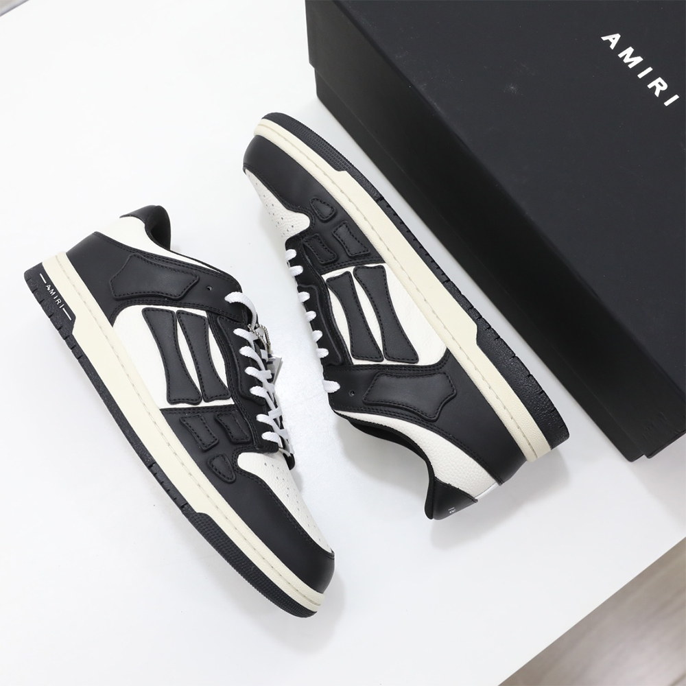 Amiri Skel-Top Low Sneaker Black/White - DopestKickz