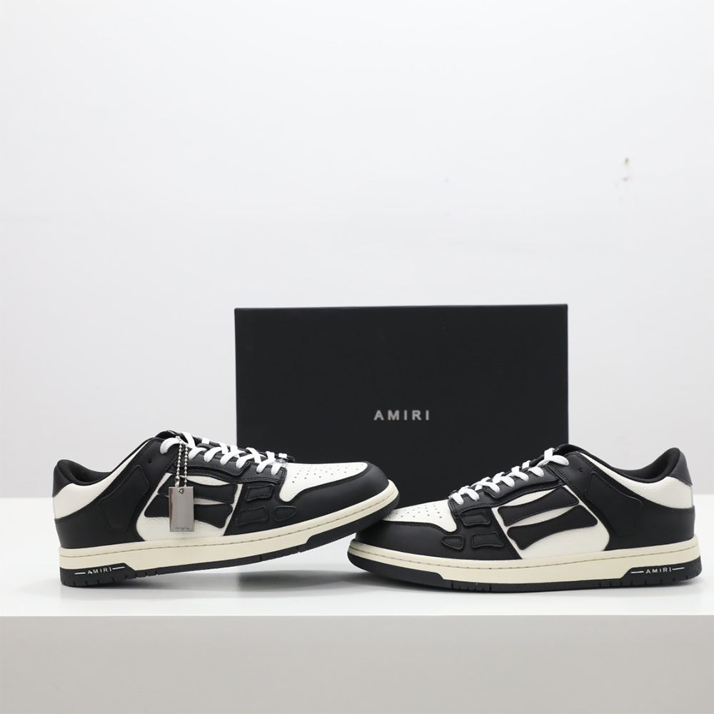 Amiri Skel-Top Low Sneaker Black/White - DopestKickz