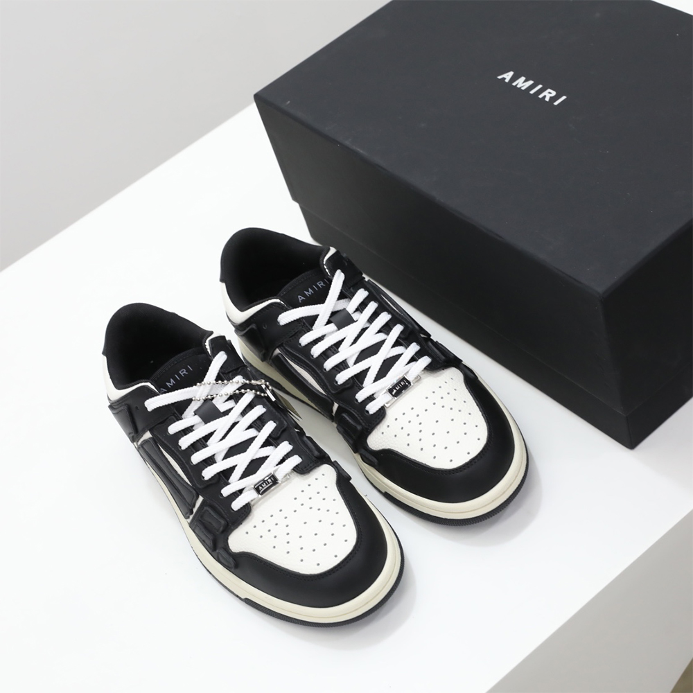 Amiri Skel-Top Low Sneaker Black/White - DopestKickz