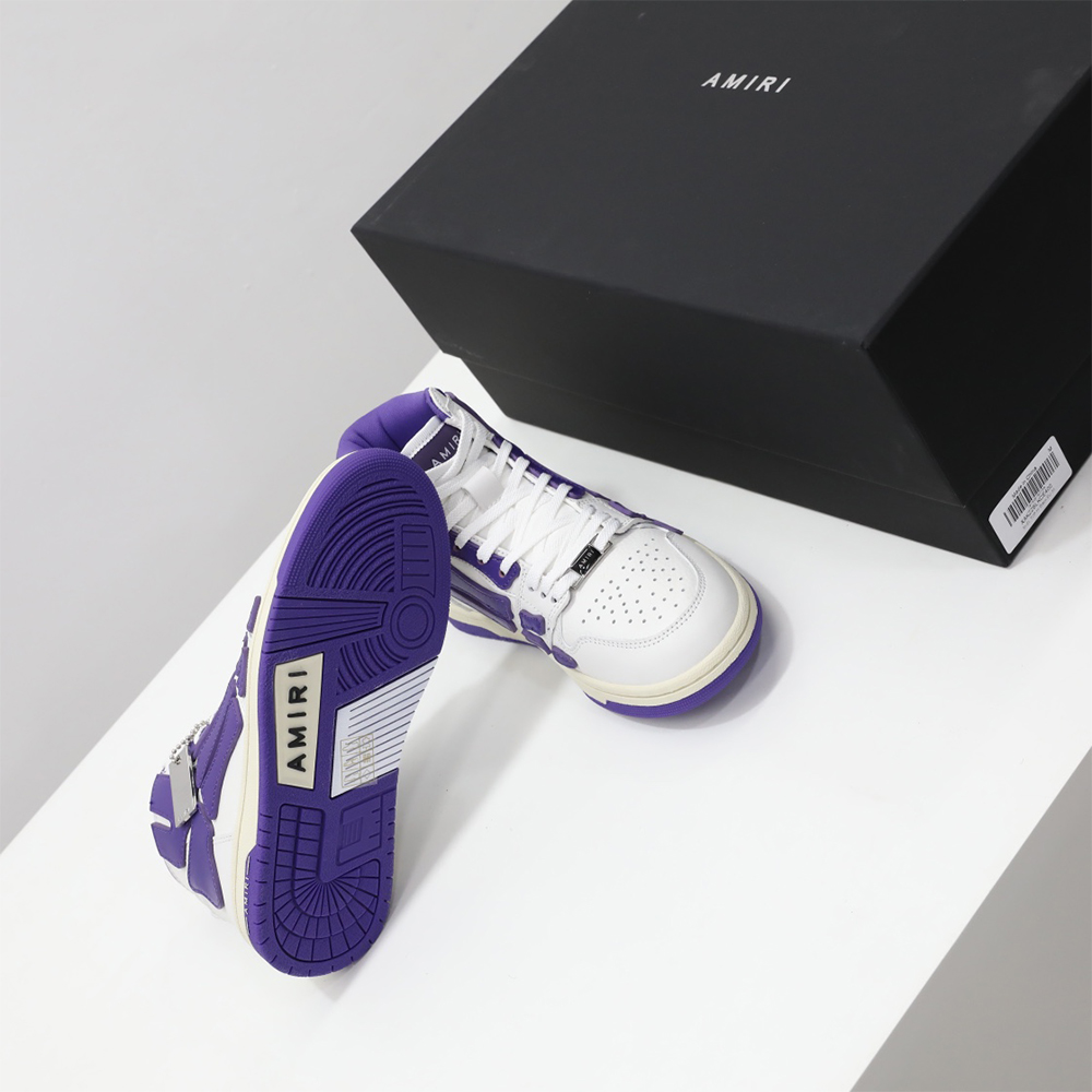 Amiri Skel-Top Hi Sneaker Purple/White - DopestKickz