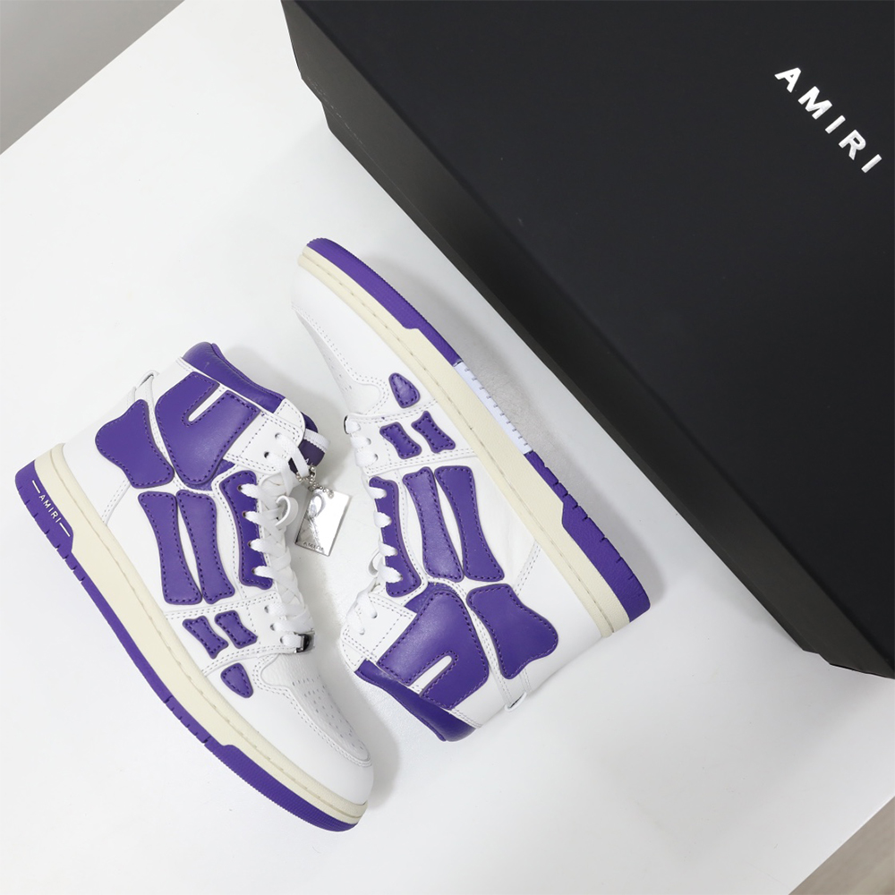 Amiri Skel-Top Hi Sneaker Purple/White - DopestKickz