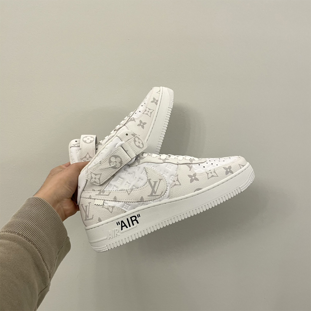 Louis Vuitton X Nike Air Force 1 Mid-Top Sneaker In White - DopestKickz