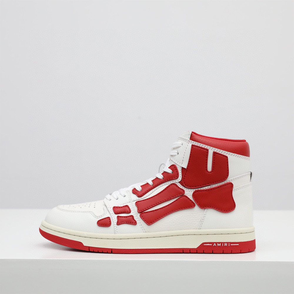 Amiri Skel-Top Hi Sneaker Red/White - DopestKickz