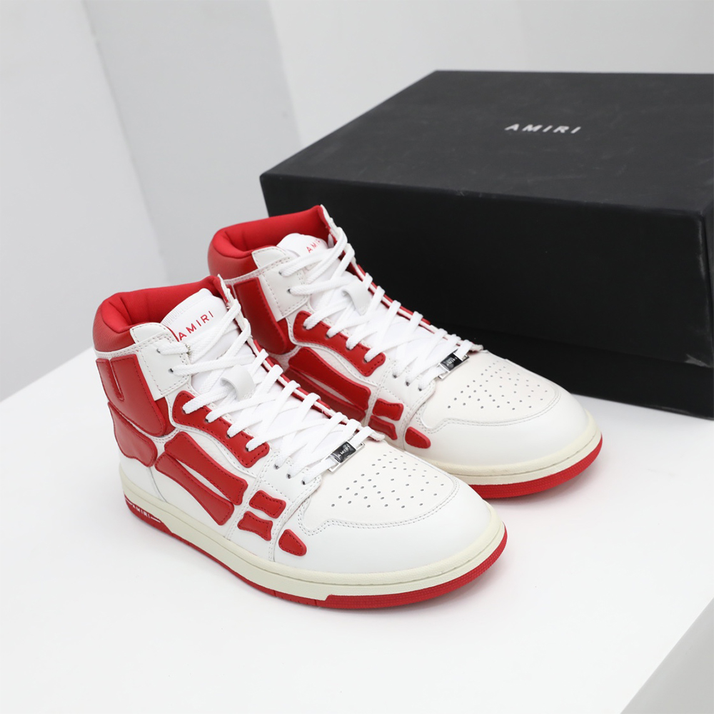 Amiri Skel-Top Hi Sneaker Red/White - DopestKickz