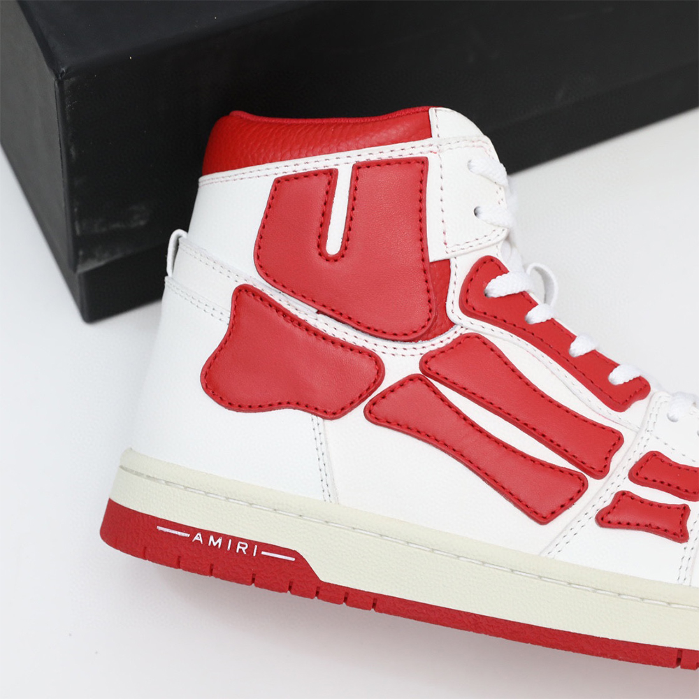 Amiri Skel-Top Hi Sneaker Red/White - DopestKickz