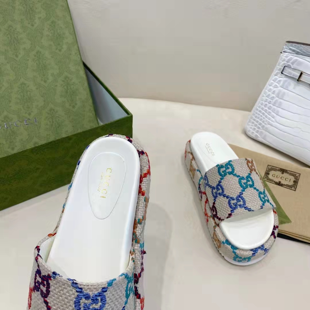 Gucci Women's Platform Slide Sandal - DopestKickz