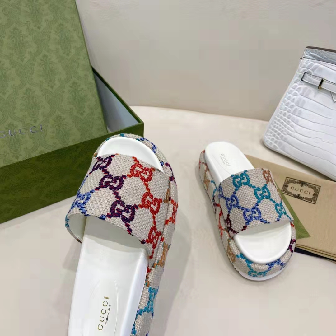 Gucci Women's Platform Slide Sandal - DopestKickz