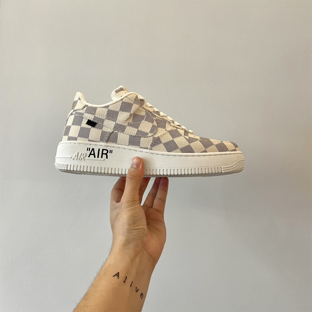 Louis Vuitton X Nike Air Force 1 Damier Sneaker - DopestKickz