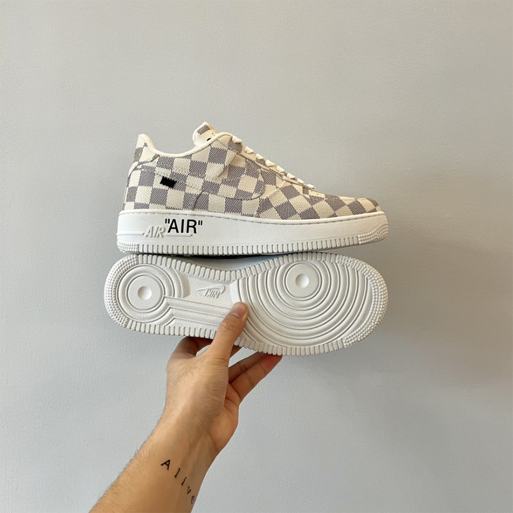 Louis Vuitton X Nike Air Force 1 Damier Sneaker - DopestKickz