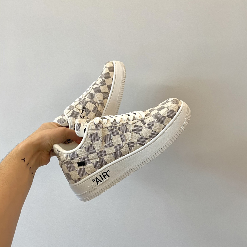 Louis Vuitton X Nike Air Force 1 Damier Sneaker - DopestKickz