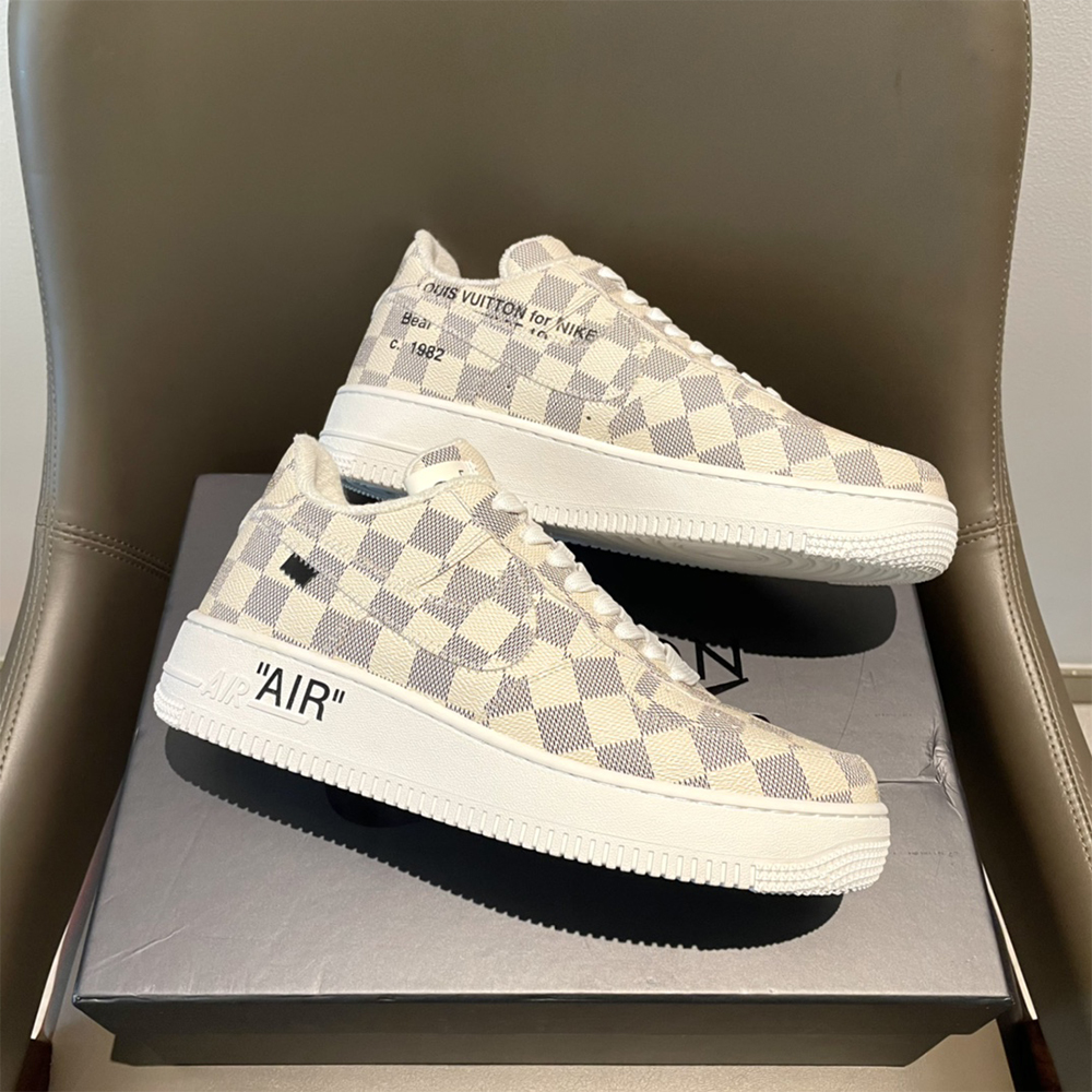 Louis Vuitton X Nike Air Force 1 Damier Sneaker - DopestKickz