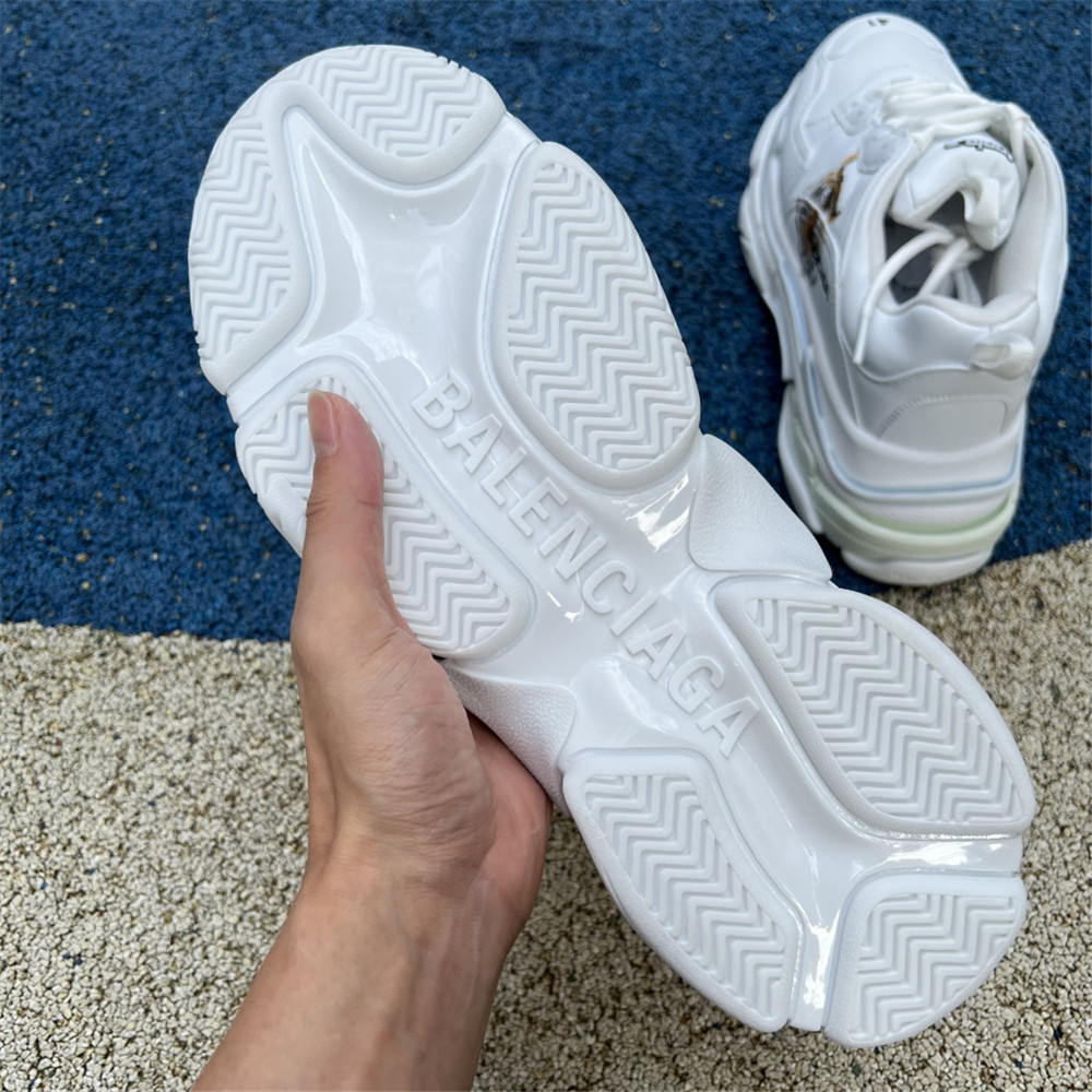 Balenciaga Triple S x Gucci Tiger Print Sneaker In White - DopestKickz