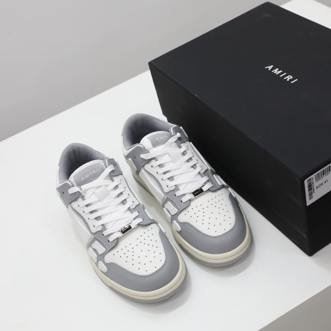 Amiri Skel-Top Low Sneaker Grey/White - DopestKickz