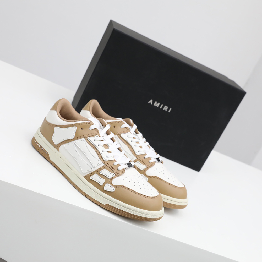 Amiri Skel-Top Low Sneaker Brown/White - DopestKickz
