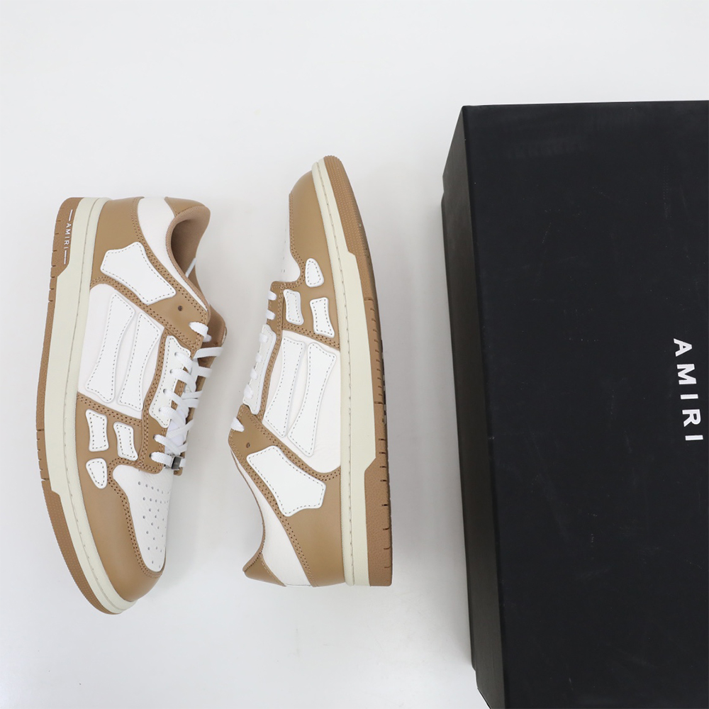 Amiri Skel-Top Low Sneaker Brown/White - DopestKickz