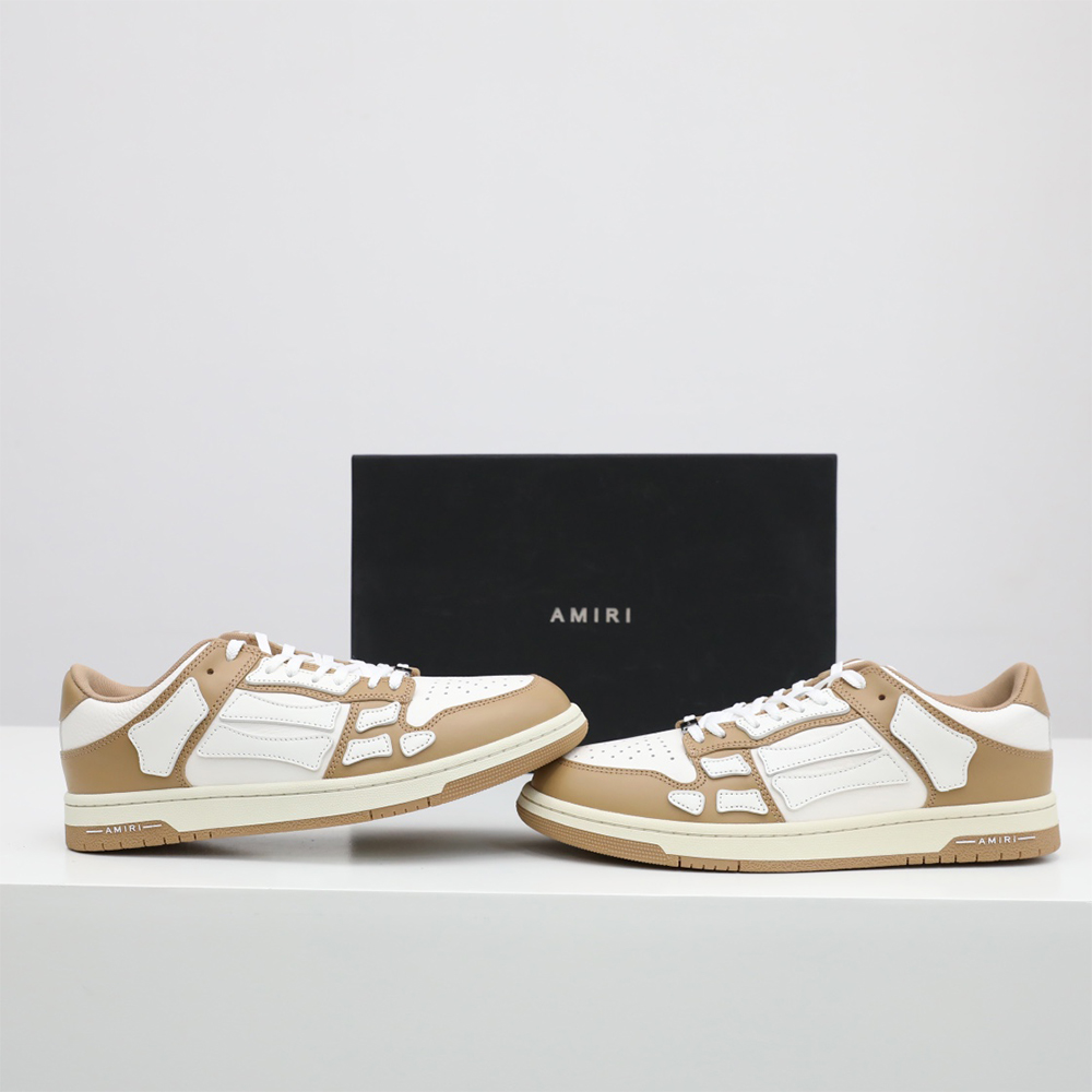Amiri Skel-Top Low Sneaker Brown/White - DopestKickz