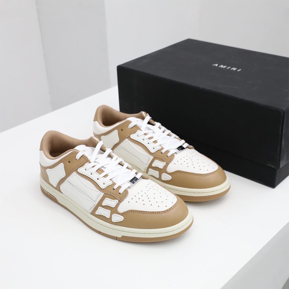 Amiri Skel-Top Low Sneaker Brown/White - DopestKickz