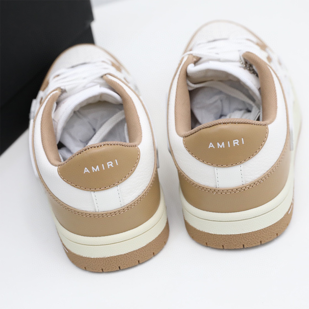Amiri Skel-Top Low Sneaker Brown/White - DopestKickz