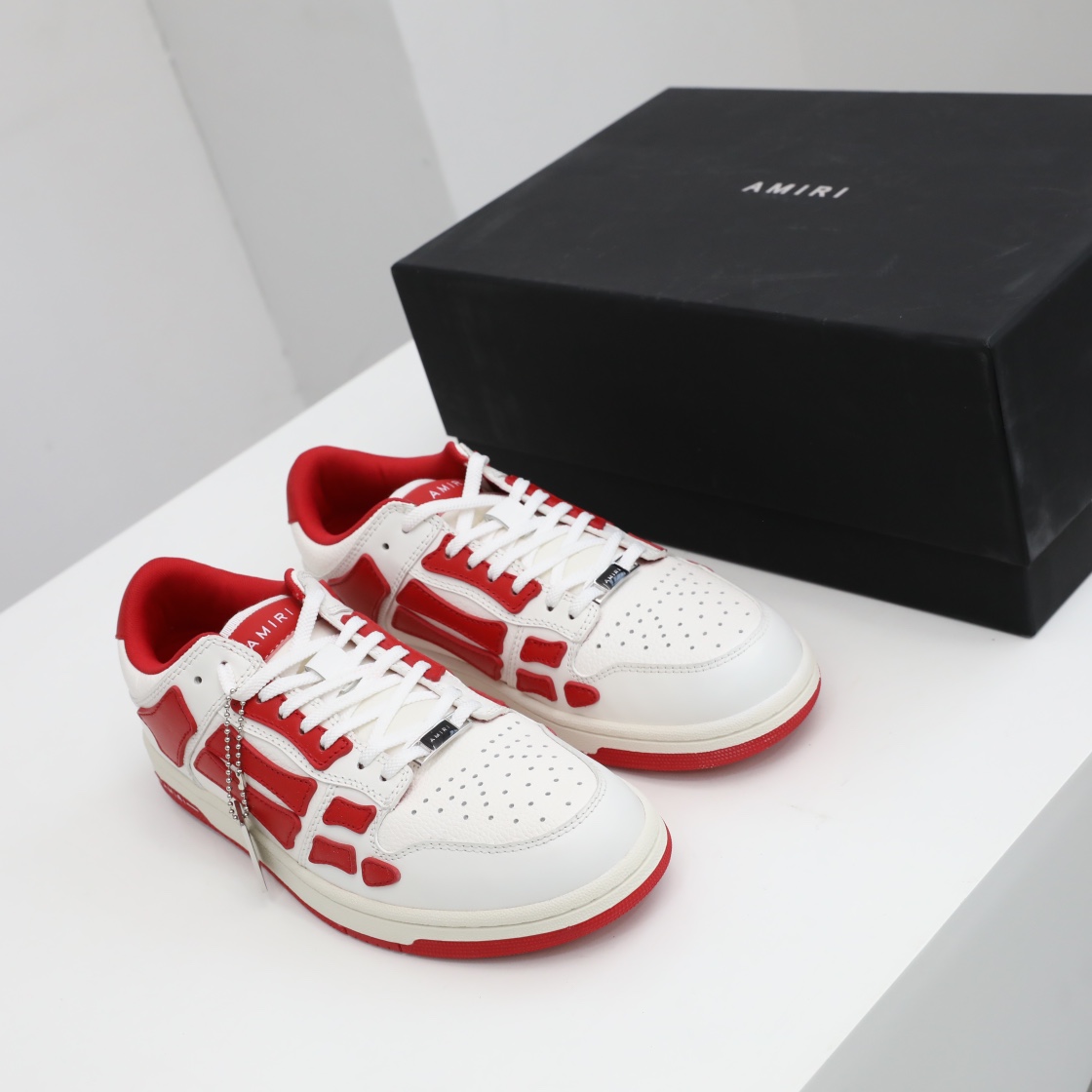 Amiri Skel-Top Low Sneaker Red/White - DopestKickz