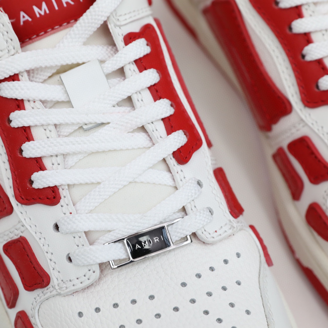 Amiri Skel-Top Low Sneaker Red/White - DopestKickz