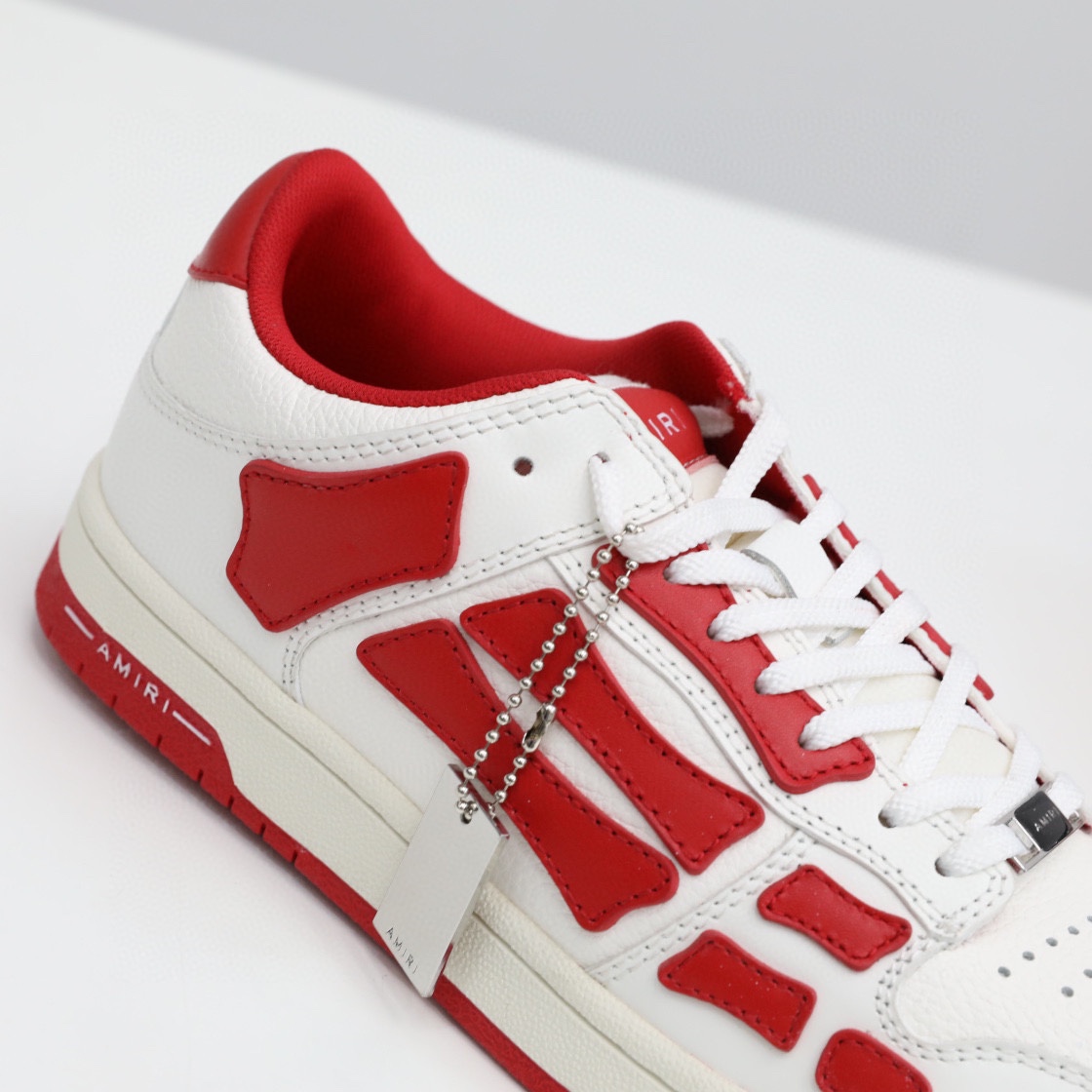 Amiri Skel-Top Low Sneaker Red/White - DopestKickz