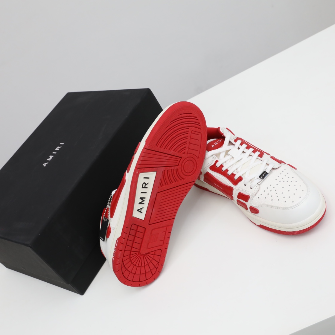 Amiri Skel-Top Low Sneaker Red/White - DopestKickz
