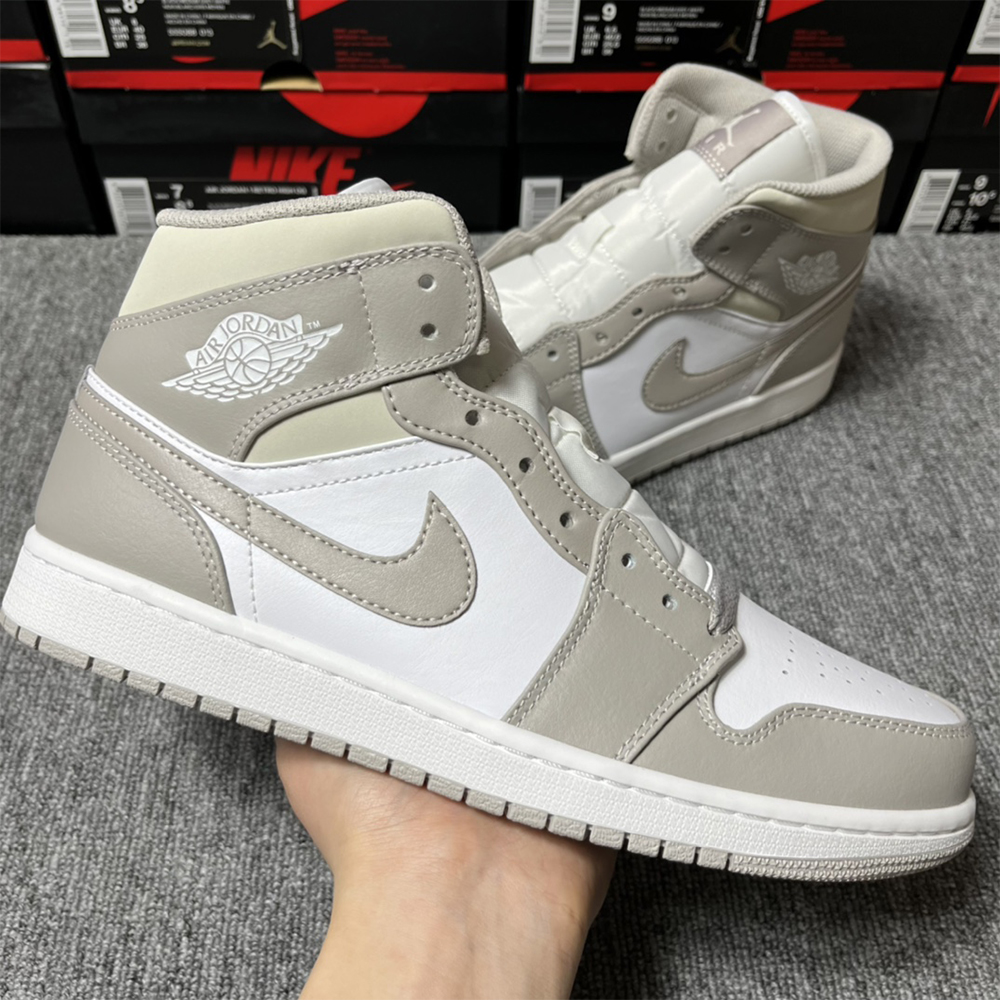 Air Jordan 1 Mid Grey Sneaker - DopestKickz