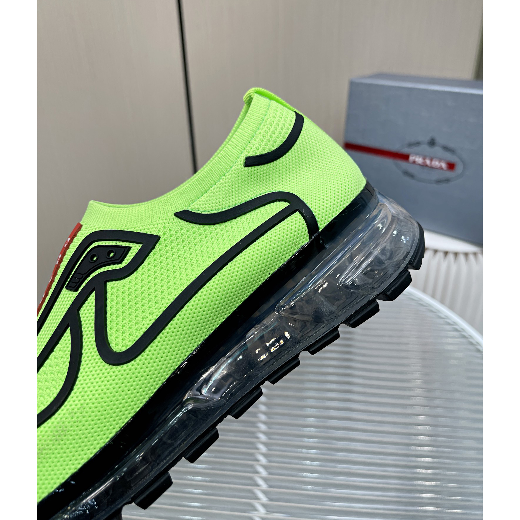 Prada Logo Sneakers In Green - DopestKickz