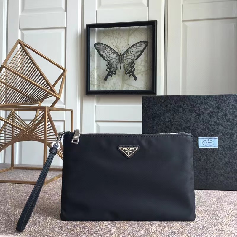 Prada Flat Pouch Black   28-18-1CM - DopestKickz
