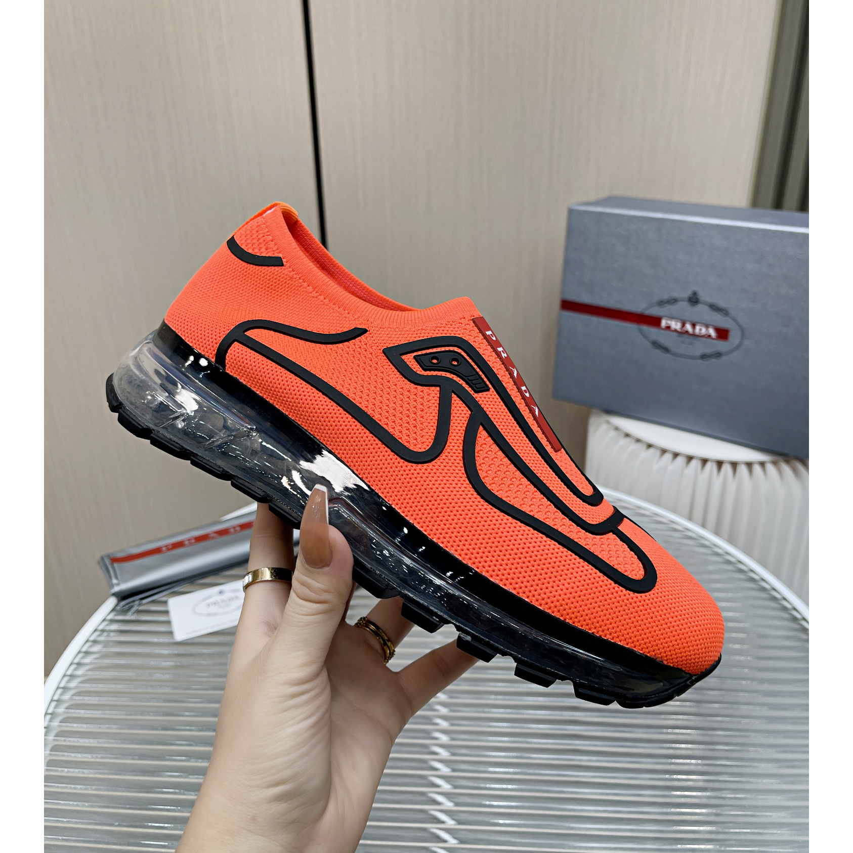 Prada Logo Sneakers  - DopestKickz