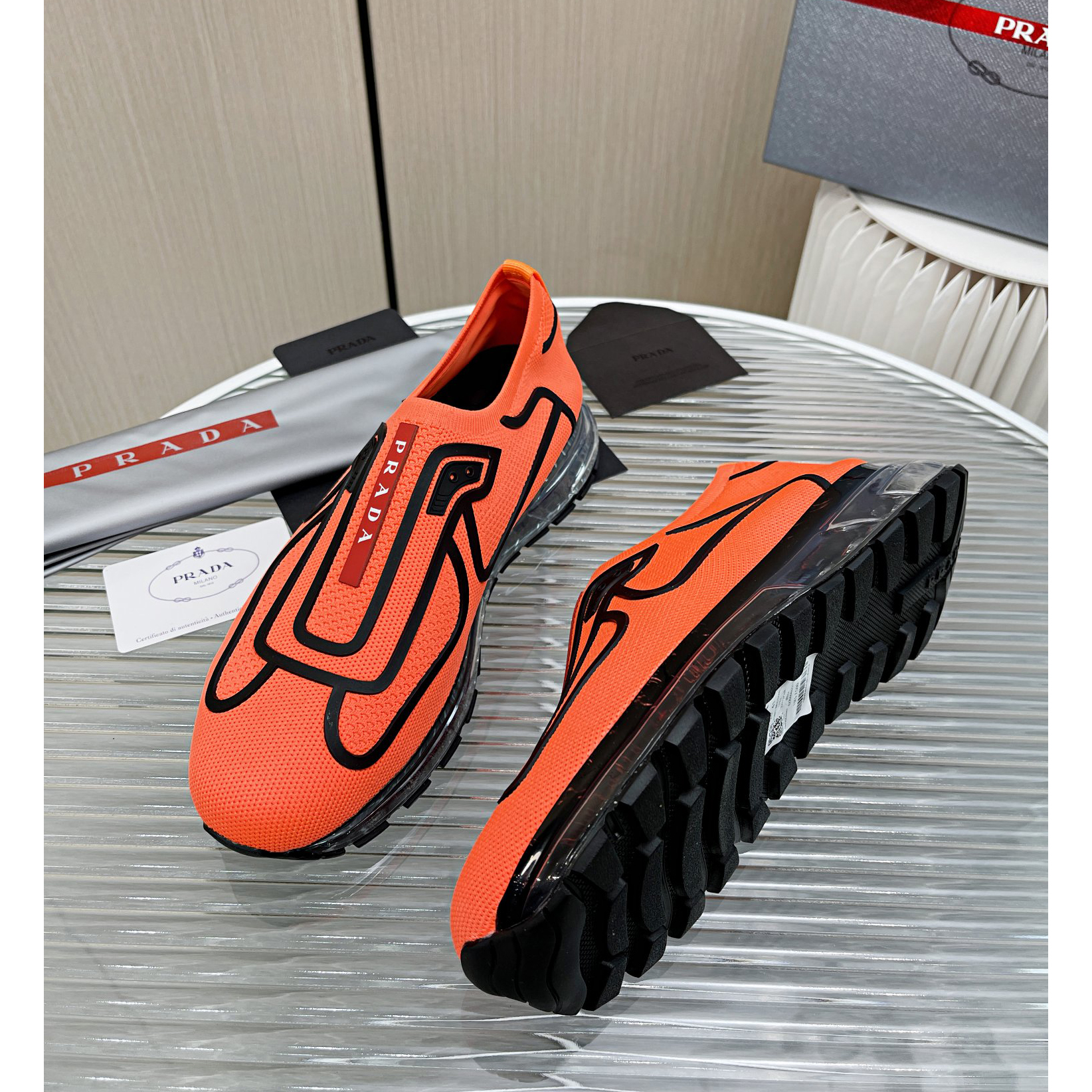 Prada Logo Sneakers  - DopestKickz