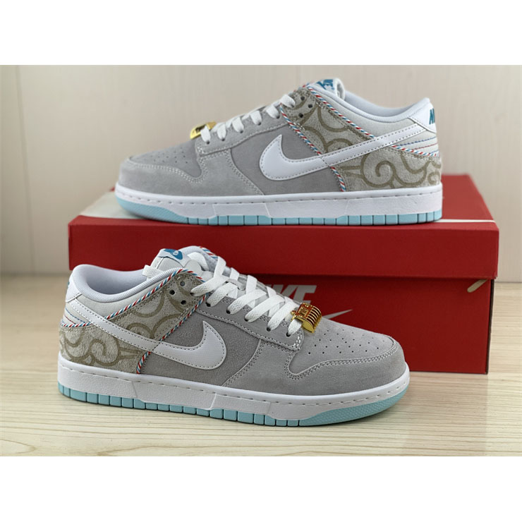 Nike Dunk Low “White Barber Shop” Sneaker  DH7614-500 - DopestKickz
