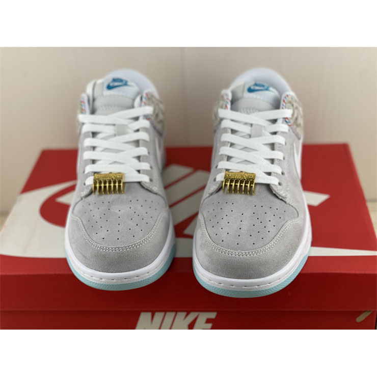 Nike Dunk Low “White Barber Shop” Sneaker  DH7614-500 - DopestKickz