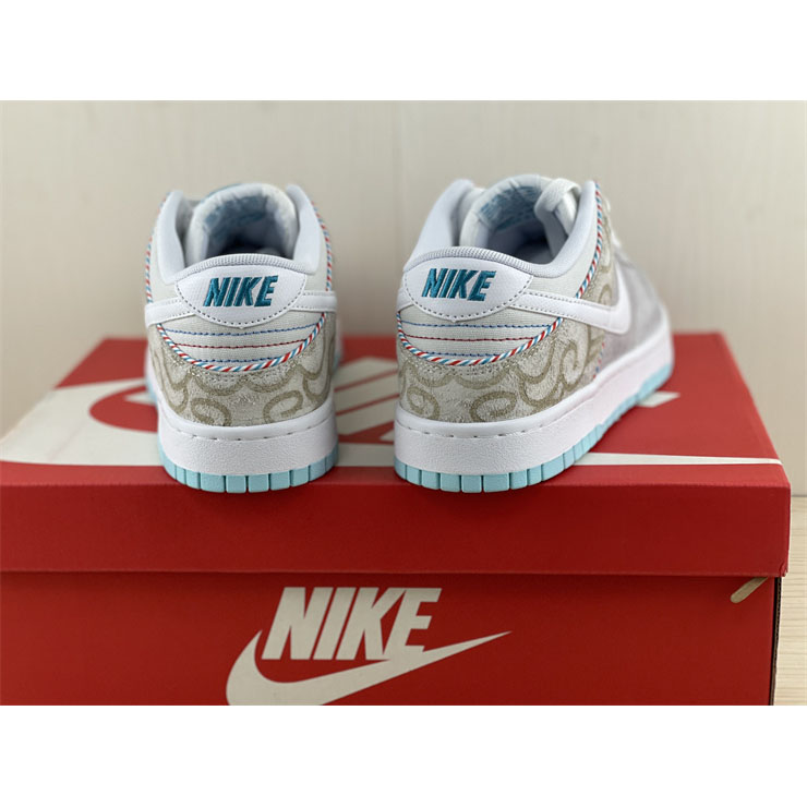Nike Dunk Low “White Barber Shop” Sneaker  DH7614-500 - DopestKickz