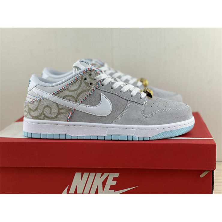 Nike Dunk Low “White Barber Shop” Sneaker  DH7614-500 - DopestKickz