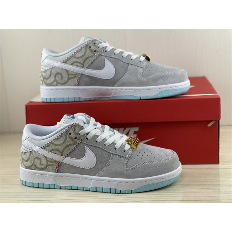 Nike Dunk Low “White Barber Shop” Sneaker  DH7614-500 - DopestKickz