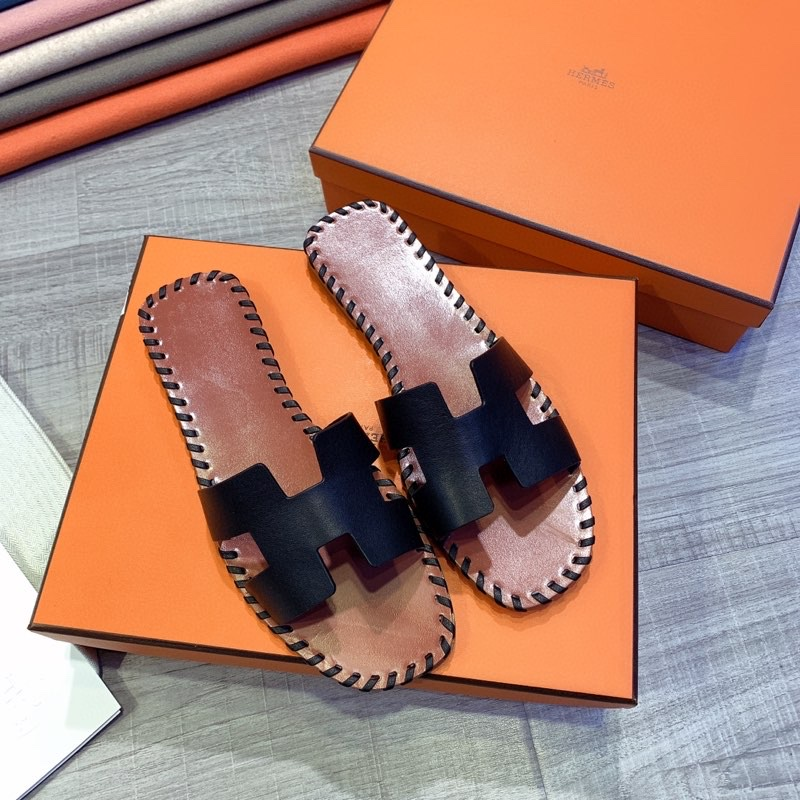Hermes Leather Oran Sandals - DopestKickz
