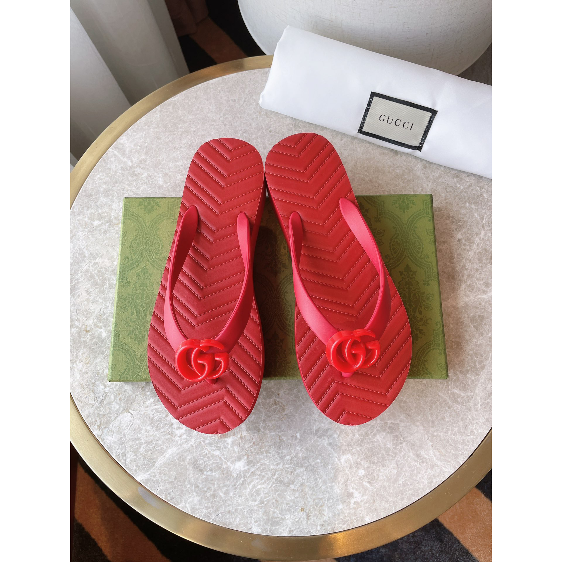 Gucci Thong Sandal With Double G - DopestKickz