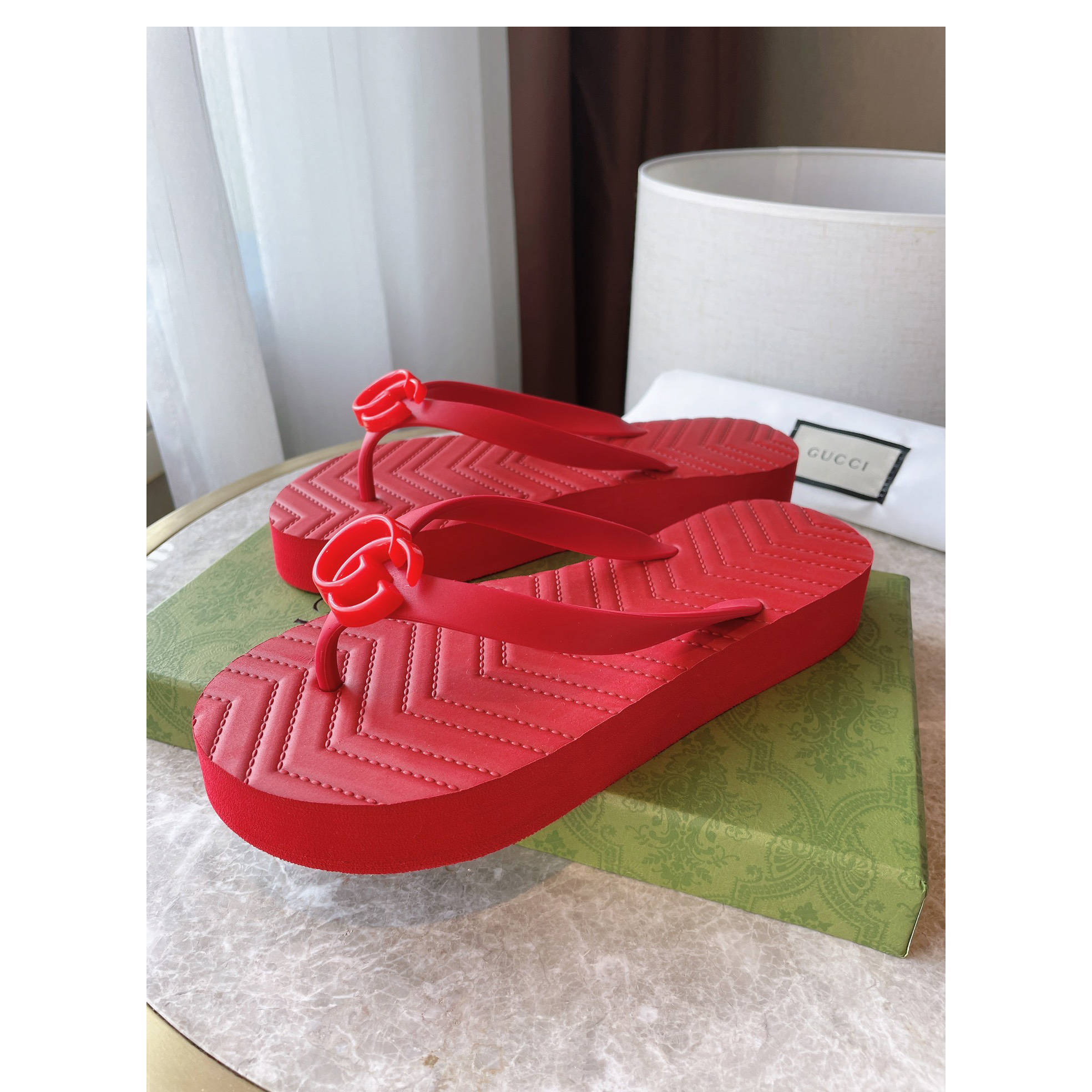 Gucci Thong Sandal With Double G - DopestKickz