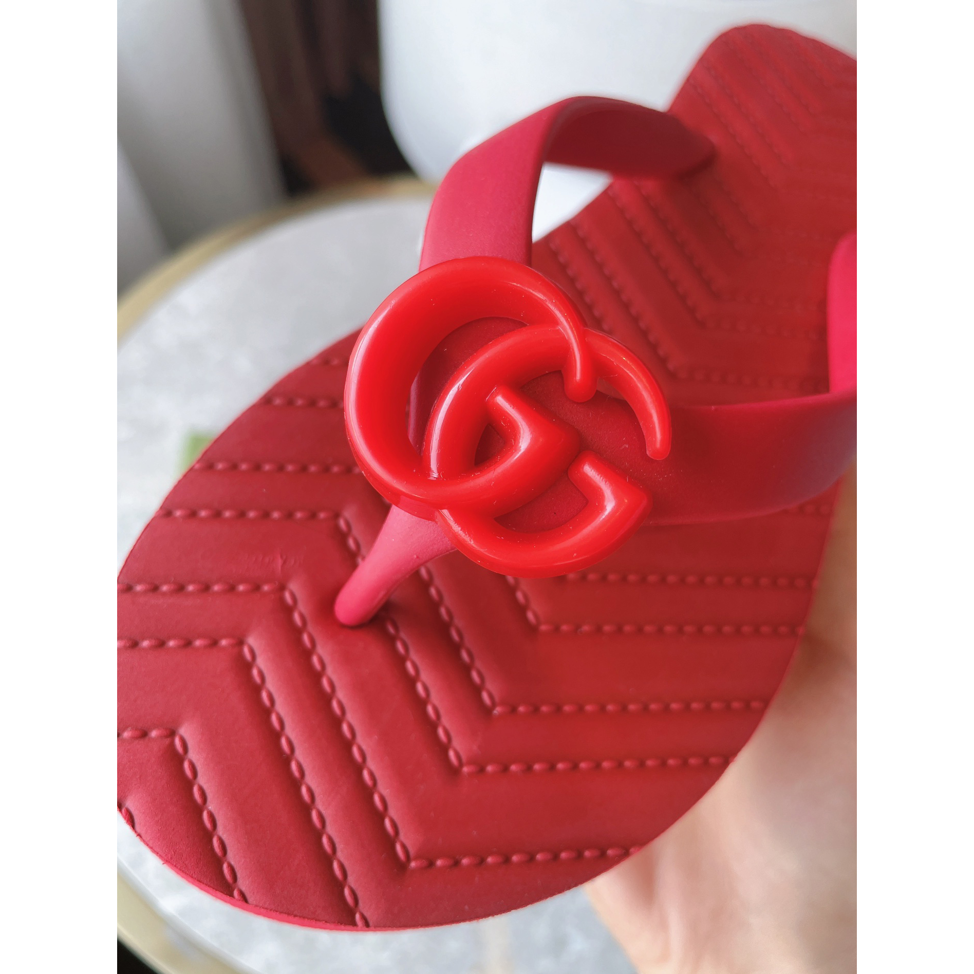 Gucci Thong Sandal With Double G - DopestKickz